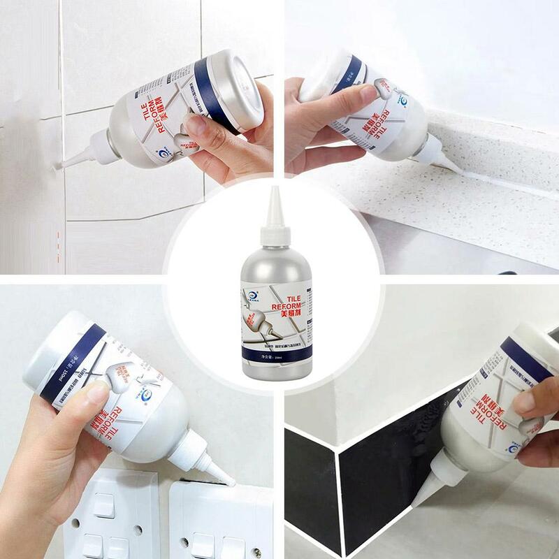1/2 buah agen perbaikan tahan air putih ubin isi ulang pena Grout Mouldproof mengisi agen dinding porselen kamar mandi cat pembersih 150ml