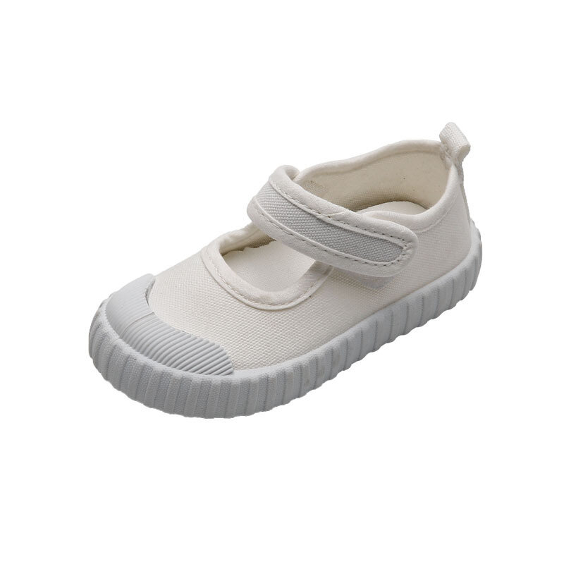 Baby Canvas Shoes 2023 Primavera e Outono Novas Crianças Board Shoes Sapatos Solteiros para Meninas Sapatos Casuais para Meninos