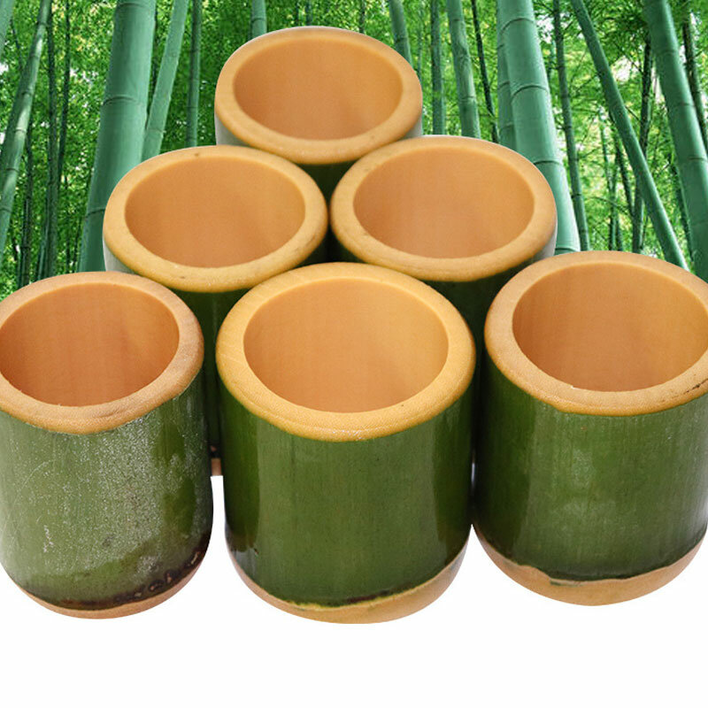 Natural Bamboo Cup Home Decoration Keys Pens Storage Creative Handmade Crafts