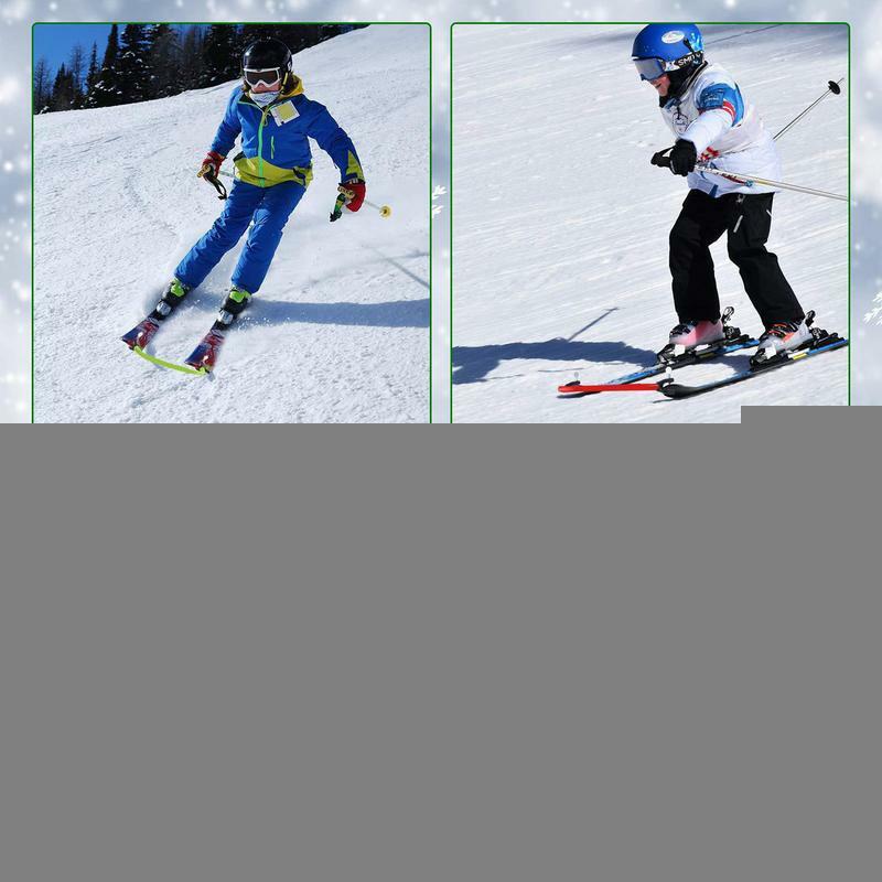 Conector de punta de esquí para niños, pinzas de Snowboard, entrenador fácil, herramientas de entrenamiento de esquí de nieve, Ayuda de cuña de punta de esquí, Invierno
