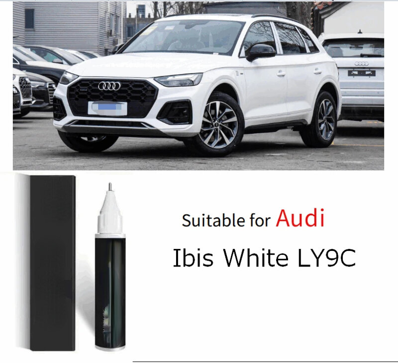 Naprawa lakieru do zarysowań odpowiednia do Audi ibis White LY9C Glacier White LS9R TPlatinum LX1Y Touch-up Pen Farba do naprawy zarysowań