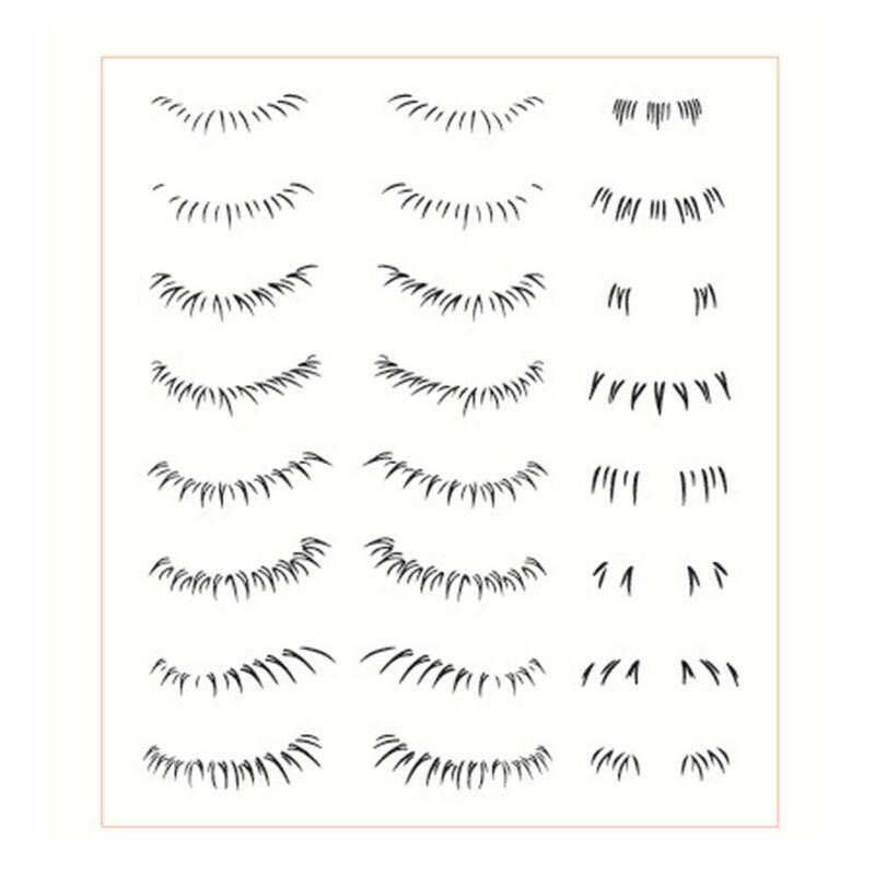 Lower Eyelash Seal DIY Lash Extension Stamps Silicone Makeup Tool For Beginner Convenient Natural Simulation Mascara Sticke W2W6