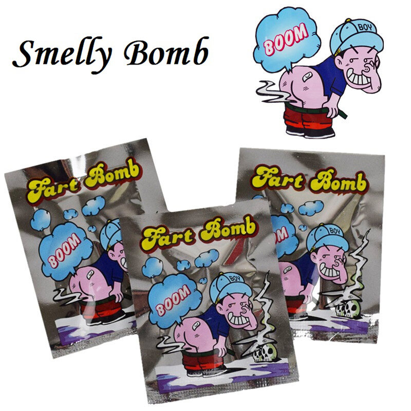 10ชิ้น/เซ็ต Funny Fart ระเบิดกระเป๋า Aroma ระเบิด Smelly Stink Bomb Novelty Gag ของเล่น Jokes Fool ของเล่น Gag ตลก joke Tricky Toy