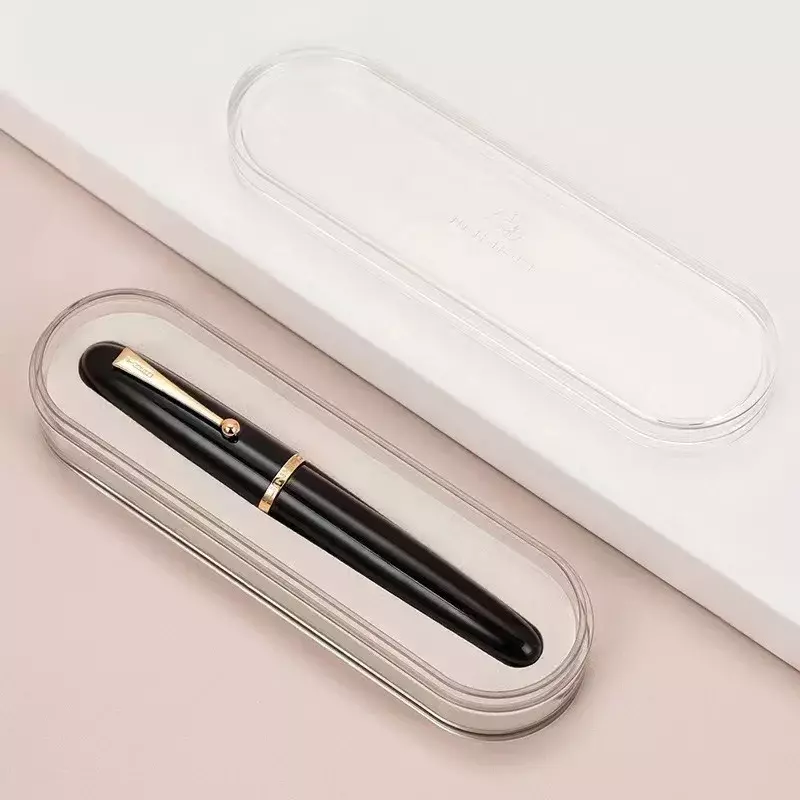 JinHao-pluma estilográfica de lujo, pluma acrílica transparente de 40MM, material escolar y de oficina, material de escritura, 9019