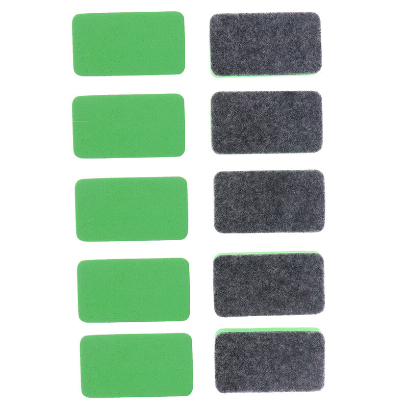 Minipizarra blanca de tela de fieltro para niños, borrador en seco, marcador para escuela, oficina y hogar, verde y negro, 10 piezas