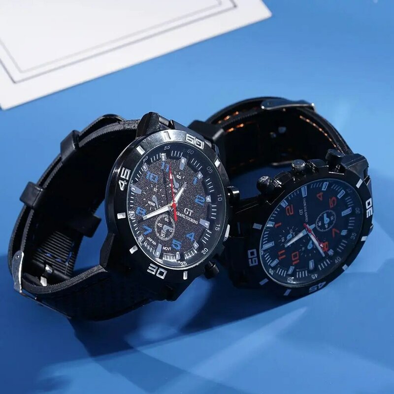 Modny męski zegarek sportowy duża tarcza kalendarz zegarki z datą silikonowy pasek casualowy zegarek na rękę luksusowy biznesowy zegarek męski