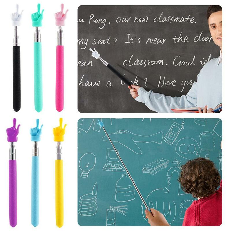 Puntatore telescopico retrattile per insegnanti Mini puntatore a mano Finger Design bastone per l'insegnamento scolastico forniture per insegnanti per l'aula