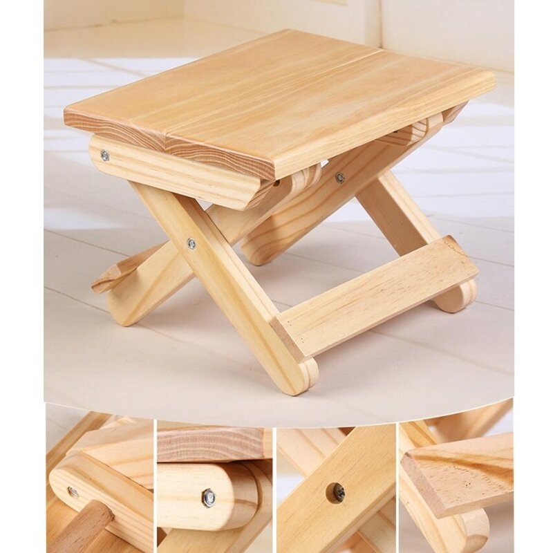 1PC kreatywny lekki moda przenośny modny drewniany składany stołek na zewnątrz wędkowanie podróży Camping Pinic