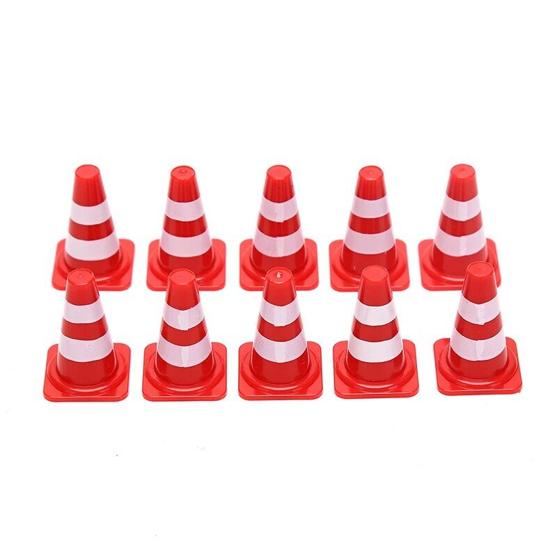10x Mini PlasticTraffic Cones Sport Training Roadblock Mini Traffic Signs