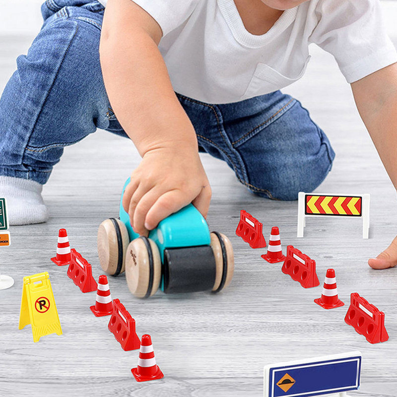 Transporte Modelo Toy Set para Crianças, Treinamento De Patinação De Plástico, Mini Cones De Tráfego, Brinquedos Infantis