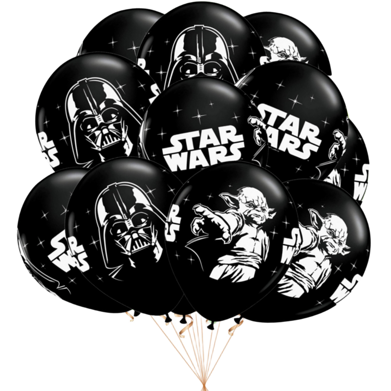 Star Wars Látex Balões para Decorações de Festa de Aniversário, Yoda Baby Globos, Brinquedos para Crianças, Baby Shower, Boys Party Supplies, 12 ", 12Pcs