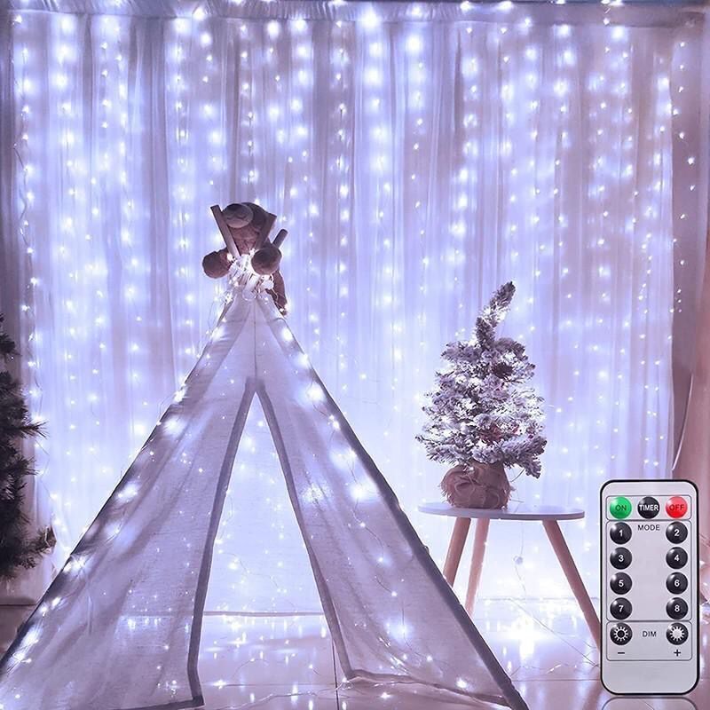 クリスマスのLED装飾ライト,結婚式,パーティー,カーテン,庭の装飾,屋外用