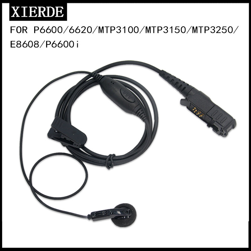 Motorola Radio Earpiece Headset Mic Fo DP2400 DP2600 XiR P6600 P6608 P6620 E8600 MTP3150 MTP3500 DEP550 Two Way Radio Earphone