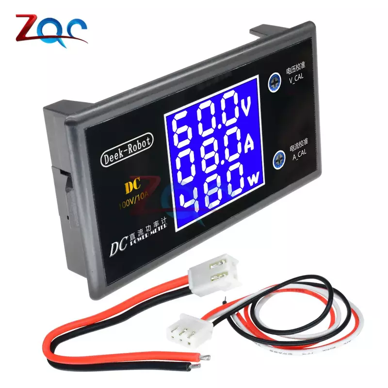 LCD Digital Voltmeter Ampere meter Watt meter Spannung Strom Leistungs messer Volt Detektor Tester Monitor 48V 60V 72V DC 0-500V 10a 1000W
