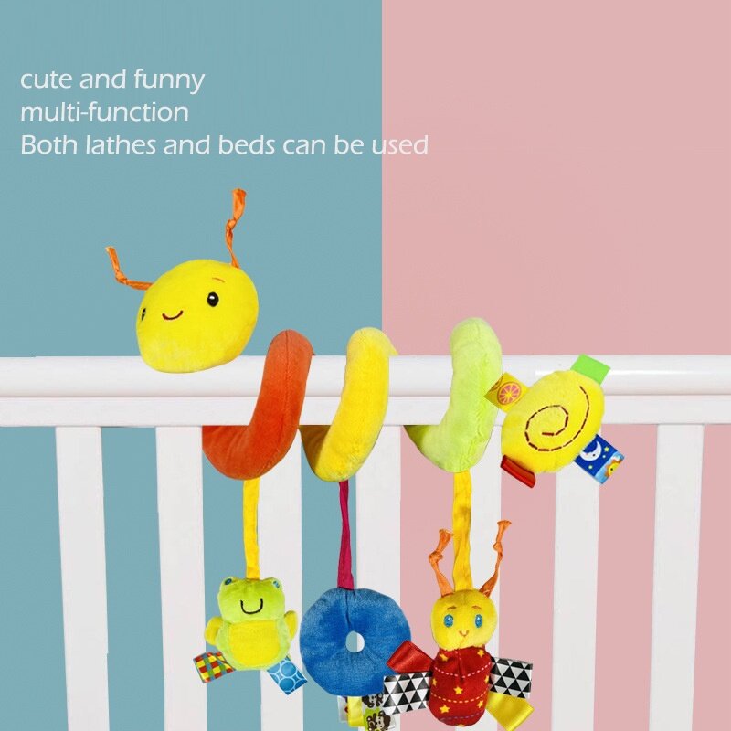 Étiquette de couleur en peluche pour poussette de bébé, emballage de lit multifonctionnel de dessin animé, conflicbell, 12 styles disponibles