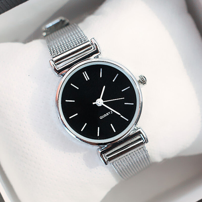 Modny damski zegarek kwarcowy 3-ręczny łatwy do odczytania okrągły analogowy zegarek minimalistyczny prezent na walentynki dla dziewczyny