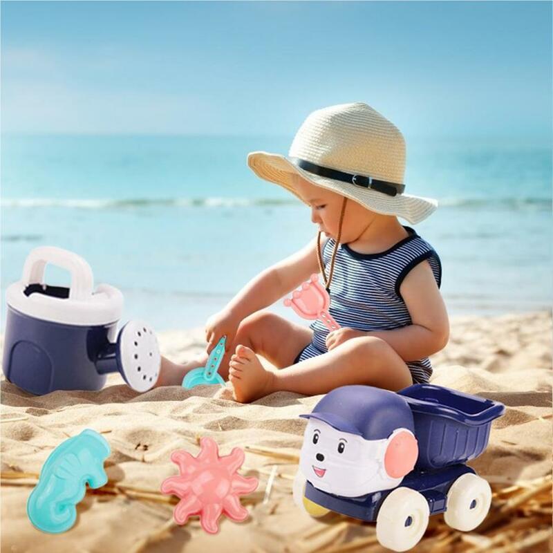 Praia carro areia ferramenta para crianças, diversão caminhão brinquedos, cor aleatória, 6 pcs