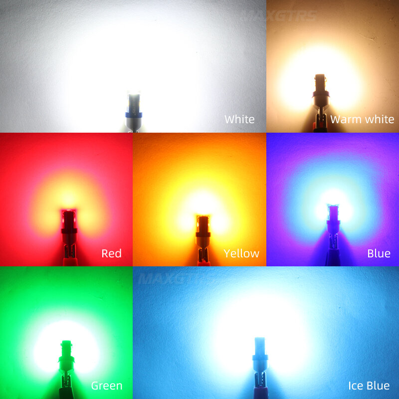 MAXGTRS-bombilla LED para coche, lámpara de lectura, 5x194, 168, T10, W5W, 3030 DRL