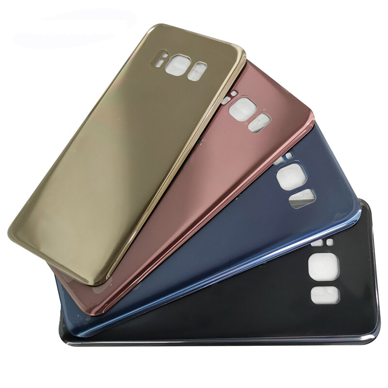 Задняя крышка батарейного отсека для Samsung Galaxy S8 Plus S8 S8 + G950 G950F G955 G955F, сменная стеклянная задняя крышка корпуса