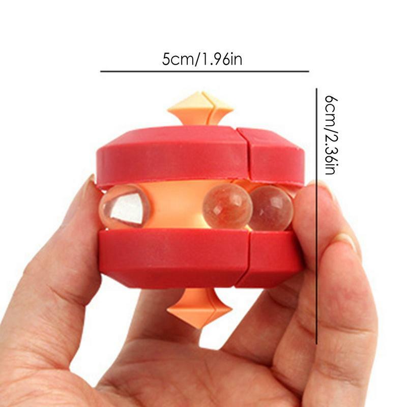 Sfera di marmo Orbit Cube Finger Gyro novità Intelligence decomprimere Fingertip Orbit Gyro Toy Fidget Sensory Toy Rolling Ball