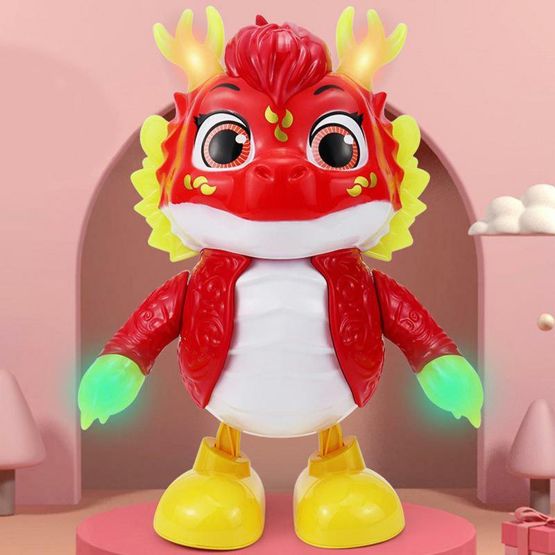 Toddler Dancing Toy Cartoon Dancing Toy Dragon Educational Toy Dragon Themed Lighting Swing Music Ornament For Kids Children
