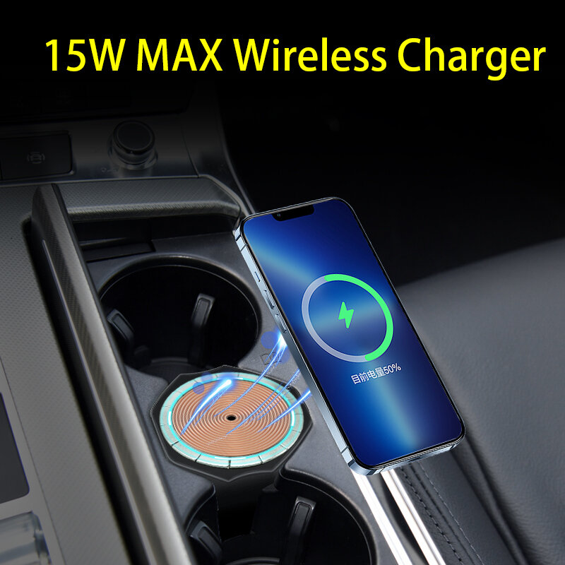 Wireless Charger For Audi A6 A7 S6 S7 C8  2019-2023 Cigarette Lighter Car Charger 15W Car Mobile Phone QI Fast Charging