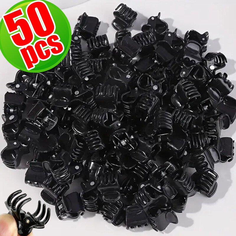 Small Hair Claw Clips for Women Girls Korean Simple Mini Black Transparent Plastic Clips Hairpin Kids Hair Styling Accessories