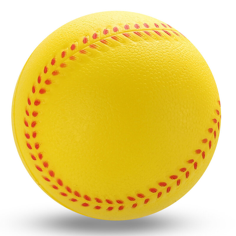 어린이 야구 소프트볼 소프트 스폰지, 흰색 및 노란색, 야외 스포츠 연습 훈련 베이스볼, 6cm, 2.4 인치, 1 개