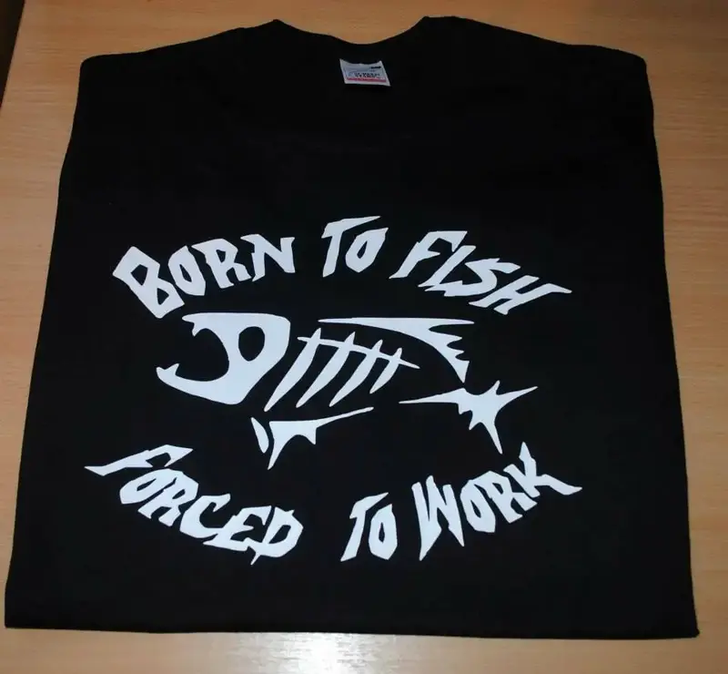 Born To Fish t-shirt da pesca pescatore divertente forzata al lavoro 100% cotone o-collo estate manica corta t-shirt Casual da uomo taglia S-3XL