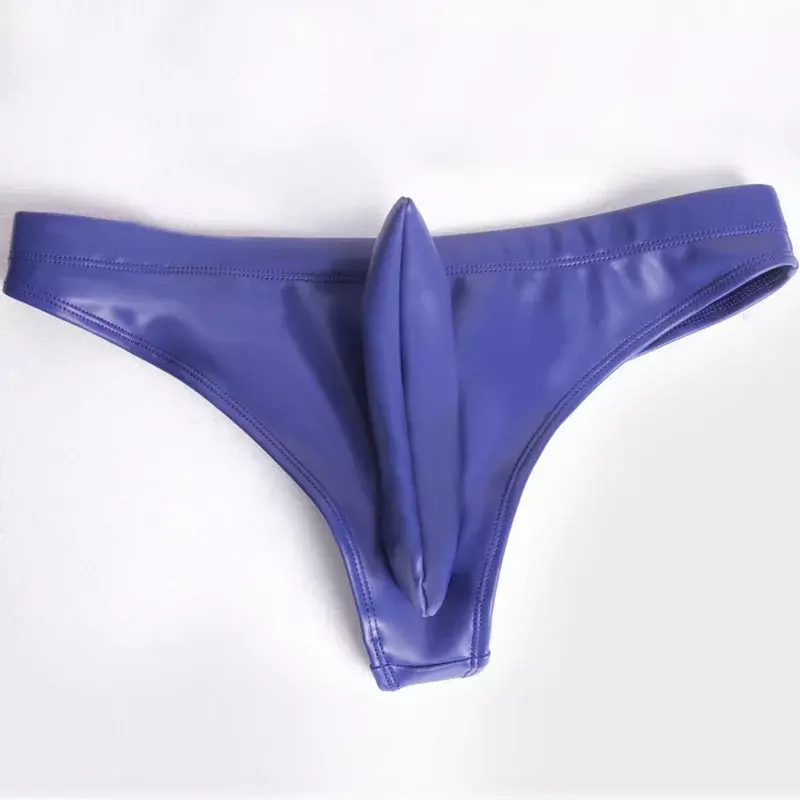 Latex ammonia PU small triangle leather underwear gun egg separation men's underwear JJ set underwear NK19 sexy triangle pants
