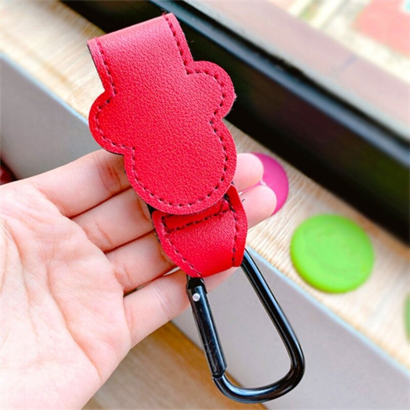 Universal Stroller Clips for Diaper Bags Grocery Shopping Bags Baby Stroller Straps Bearing- Up to 20kg PU Leather