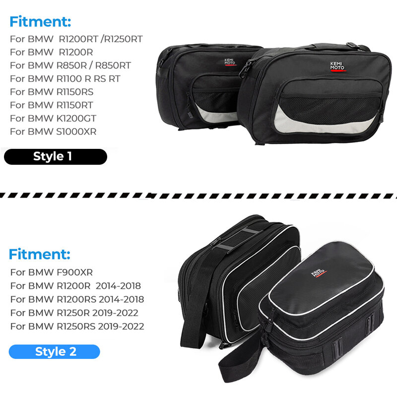 2023 Pannier Bags For BMW R1100RT R1150RT R1200R R1250RT R1200RS R850RT 1200RS Touring Pannier Inner Bag Expandable Luggage Bags