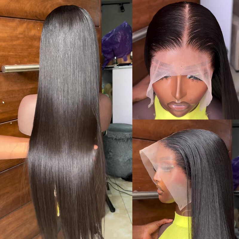 30 40 Inch Bot Recht Transparant 13X6 Lace Frontale Human Hair Pruiken 250 Dichtheid Braziliaanse Remy 13X4 Lace Front Pruik Voor Vrouwen