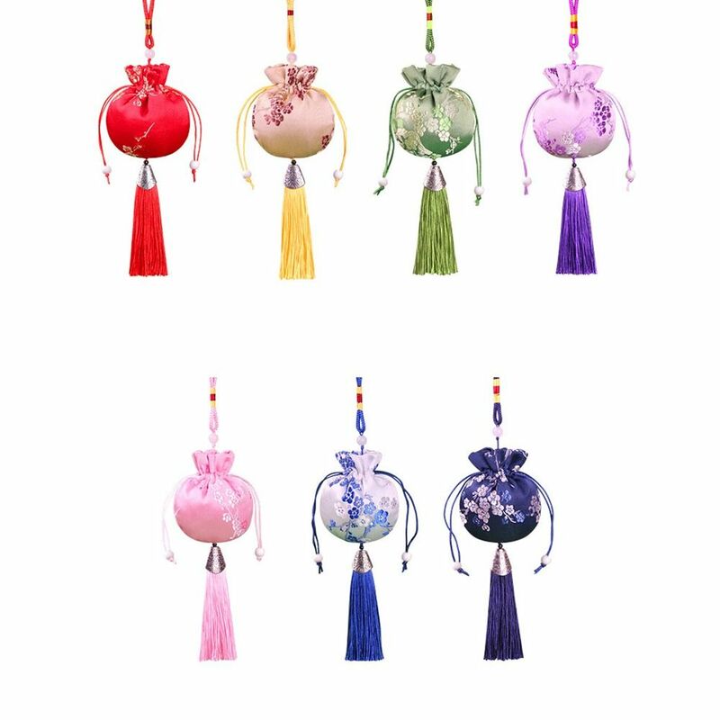Tas kemasan perhiasan bunga Plum pola Retro tas Festival Perahu Naga kantong kecil brokat Sachet gaya Tiongkok