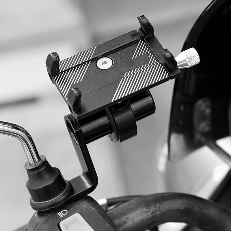 Uchwyt na telefon motocyklowy Stojak na kierownicę Przedłużacz do mocowania lusterka wstecznego Aluminiowy uchwyt na telefon motocyklowy rowerowy