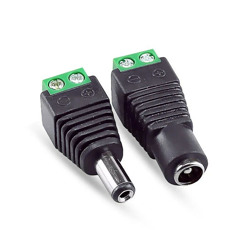 Männlicher Gleichstromst ecker 2,1mm x 5,5mm Netz stecker adapter für CCTV-Kameras LED-Streifen licht j17