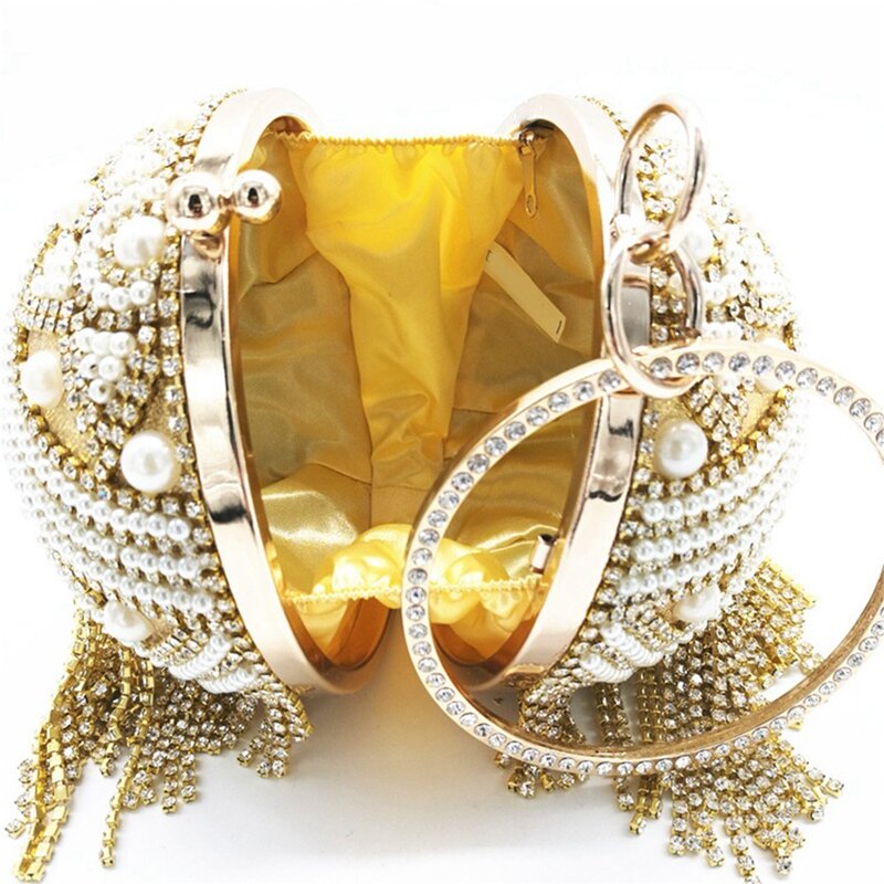 Asds-kugelförmige Diamant-Ess tasche, Perlen-Kosmetik tasche, lässige Clutch, All-Match-Tasche