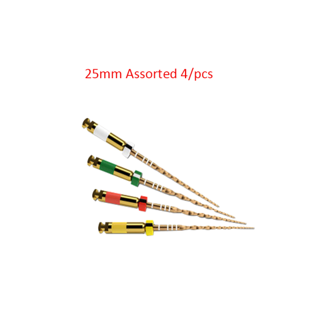 4pcs/1pk Dental Wave taper One Gold Rotary Files Endo Root Canal Treatment Dentistry Instrument Dental Reciprocating Endo Files