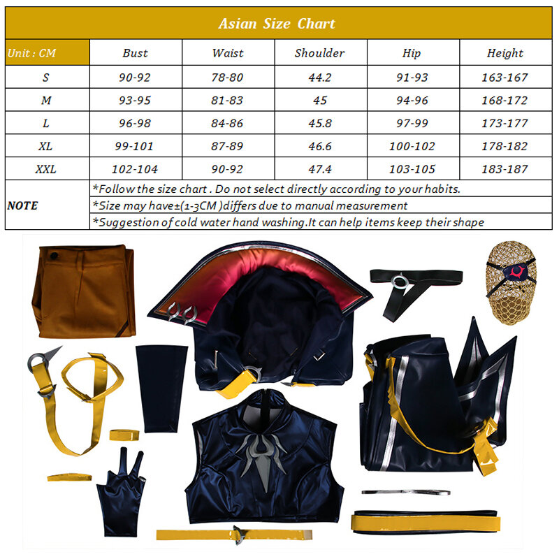 ROLECOS-fantasia de cosplay com máscara masculina, traje adulto, uniforme de Halloween, conjunto completo masculino