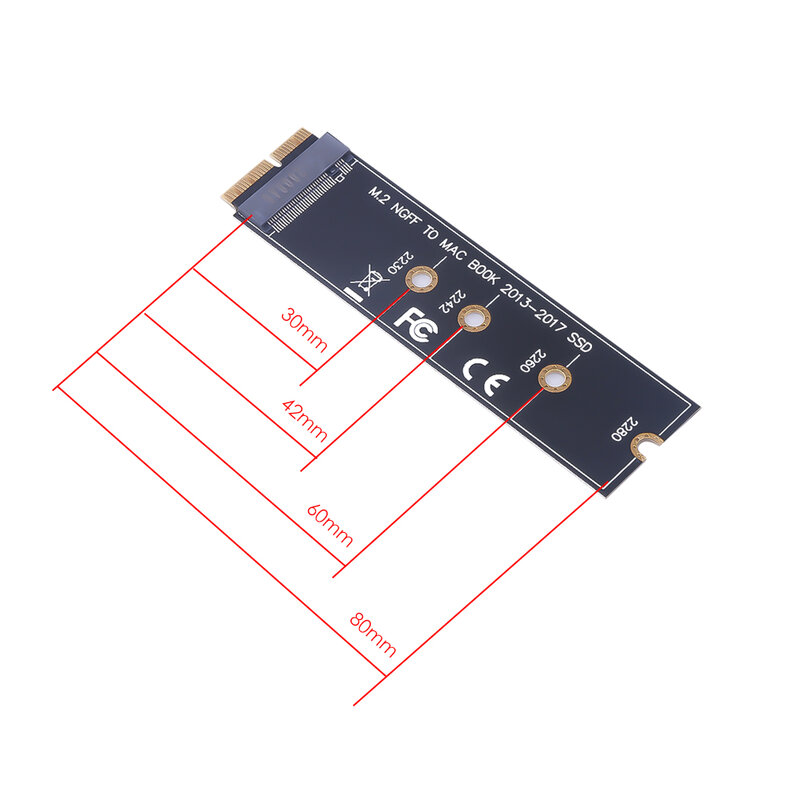 Carte adaptateur de conversion NVME SSD, M.2, pour MacBook Air Pro Retina 2013 – 2017, Kit amélioré pour A1465, A1466, A1398, A1502