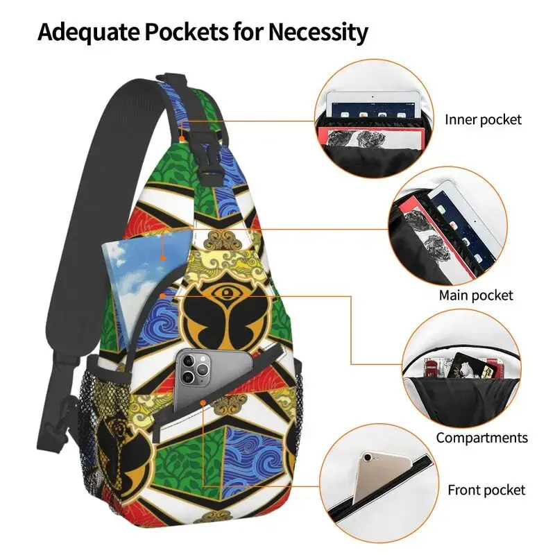 Нагрудная сумка Tomorrowland для мужчин, рюкзак-слинг через плечо с электронной музыкой, Для Путешествий, Походов