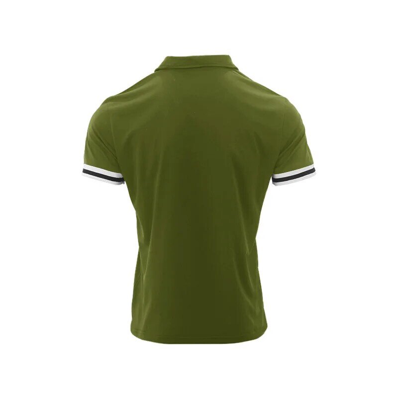 Zomer Nieuwe Polo-Hals Casual Fashion Patchwork T-Shirt Elastische Taille Trekkoord Shorts Set Mannelijk Sportief T-Shirt Met Korte Broek