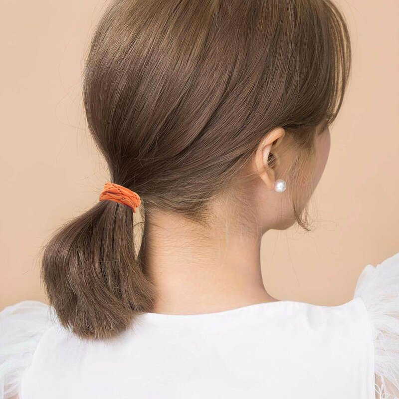 10 pezzi accessori per capelli copricapo semplice elastico elastico colore asciugamano anello fascia corda.