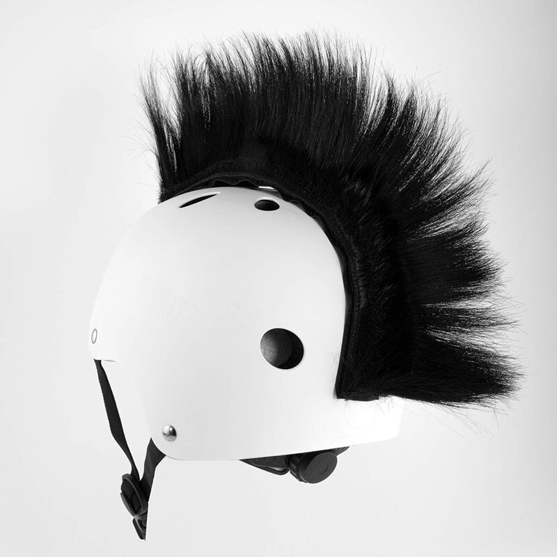 Mohawk-accesorio para peluca Warhawk, adhesivo para casco de bicicleta, diseño reutilizable