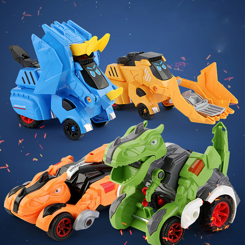 Металлическая Модель автомобиля динозавра, инерционная игрушка-динозавр, образовательная игрушка, подарок на Рождество, подарок на день рождения