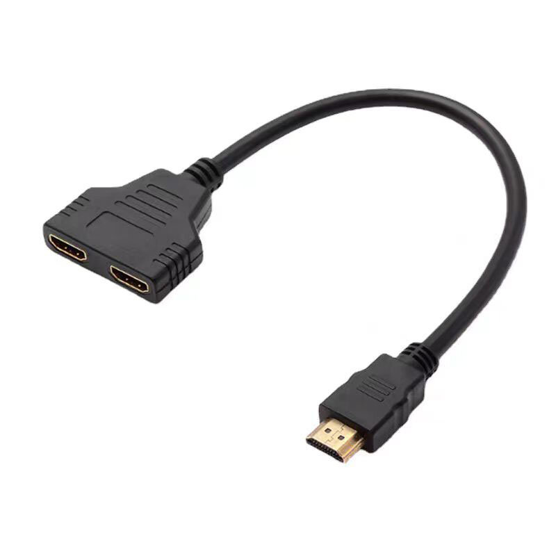 HDMI-compatible Cable Splitter 1080P 2 Dual Port Y Splitter 1 In 2 Out Cable High Definition Multimedia Interface HD 1/2