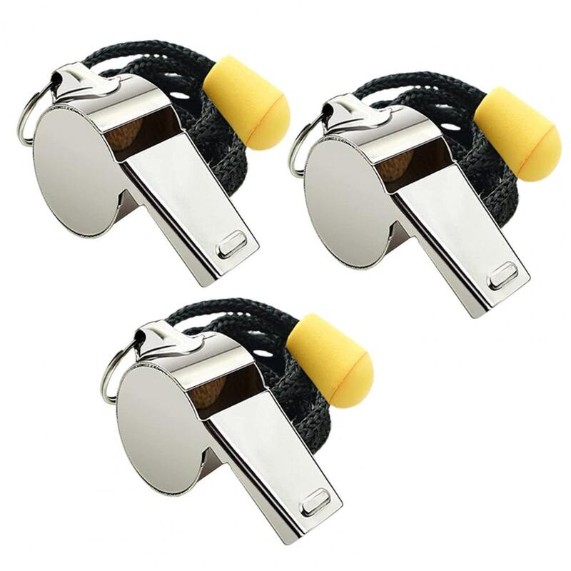 Stainless Steel Whistle Stainless Steel Coaches Referee Whistles with Lanyard Loud Crisp Sound Sports Training for Teachers