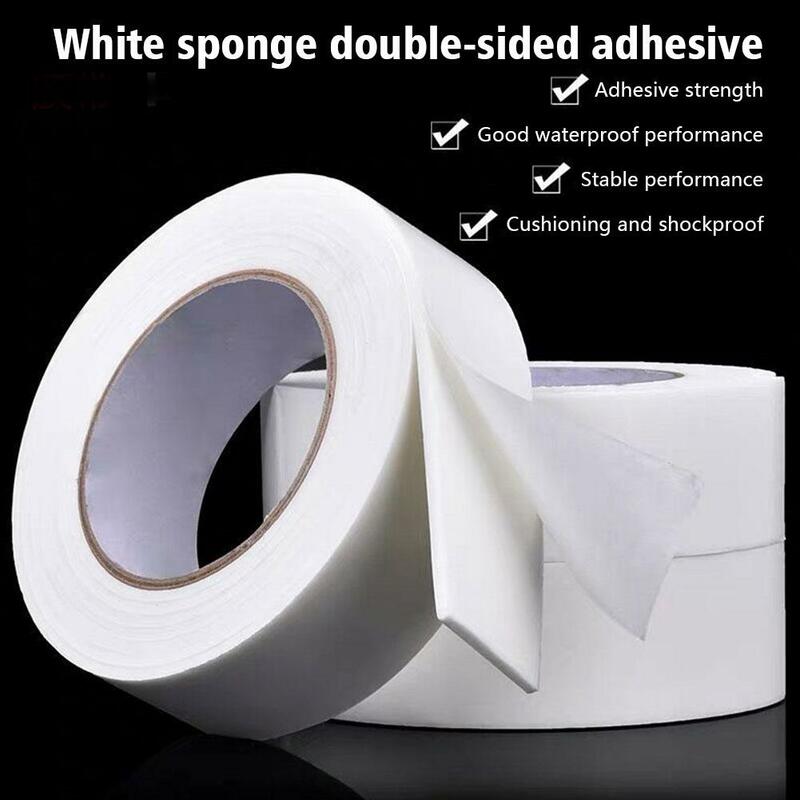 White Sponge Double Sided Foam Adhesive Tapes For Mounting Fixing Pad Sticky 10mm 20mm 30mm Width Super Strong Double Faced L0Z6