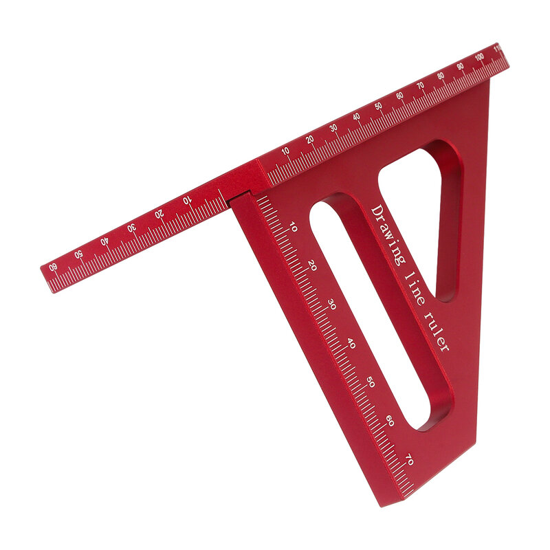 Transportador cuadrado de aleación de aluminio para carpintería, regla triangular, herramienta de medición de diseño de alta precisión para ingeniero Carpente