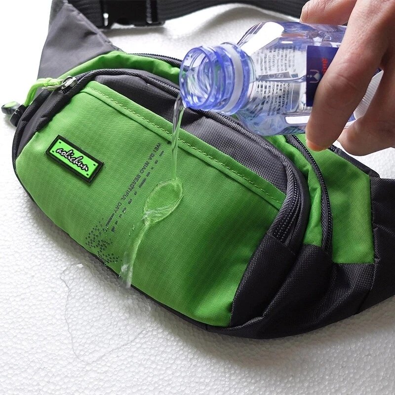 Fashion Nylon Cloth Waist Bag Men's And Women's Universal Fanny Pack Sports Travel Outdoor Solid Color Chest Bag